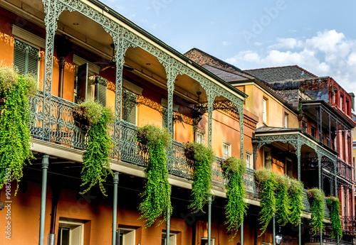 Wallpaper Mural Balcony with Plants 12 in the French Quarter New Orleans USA