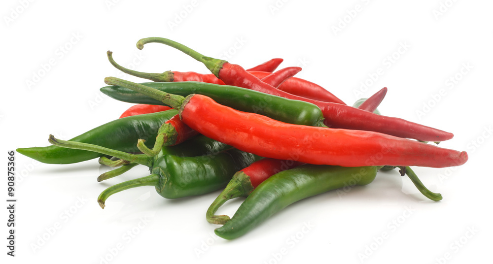 Fresh red and green cayenne pepper Fresh red and green cayenne pepper
