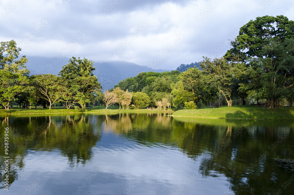 Taiping lake garden at sunset, Taiping, Malaysia - calm waters at the Taiping Lake Gardens Taiping lake garden at sunset, Taiping, Malaysia - calm waters at the Taiping Lake Gardens
