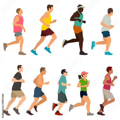 Runners vector set