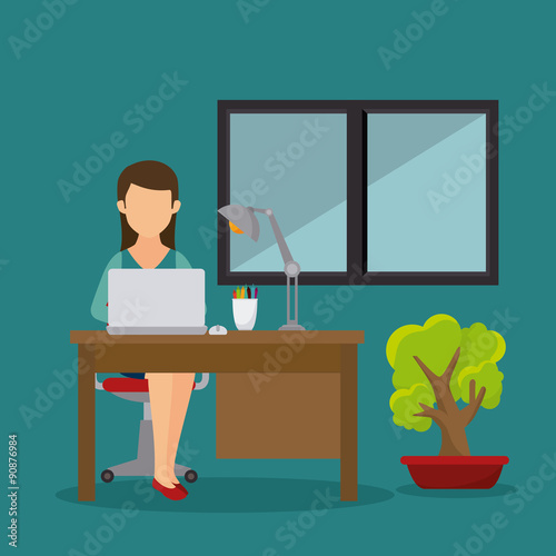 Business office and human 