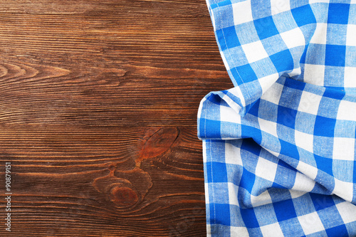 Napkin on wooden background