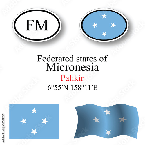 Φωτογραφία micronesia icons set