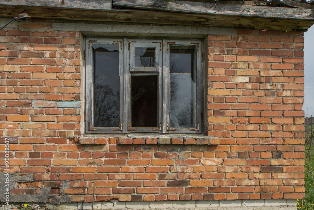 window in old mansion building window in old mansion building