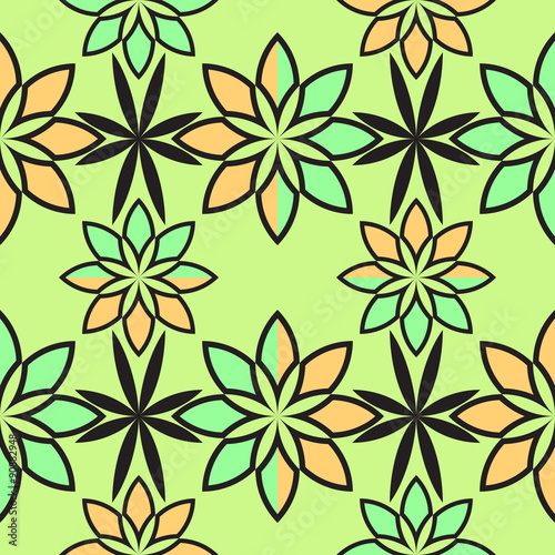 flowers abstract geometric pattern