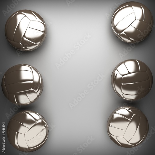 Volleyball ball and metal wall background © videodoctor