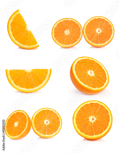 Orange fruit isolated on white background