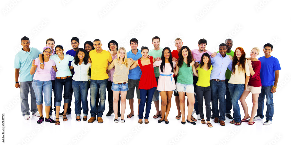 Fototapeta premium Diversity People Crowd Friends Communication Concept