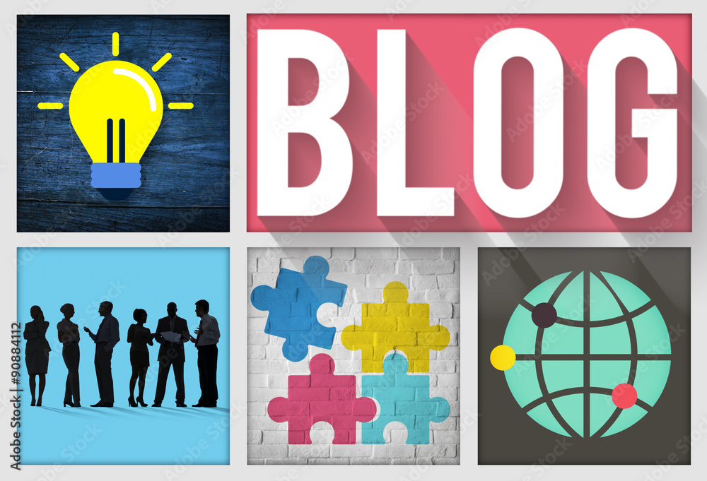 Blog Blogging Online Design Web Page Website Concept Blog Blogging Online Design Web Page Website Concept