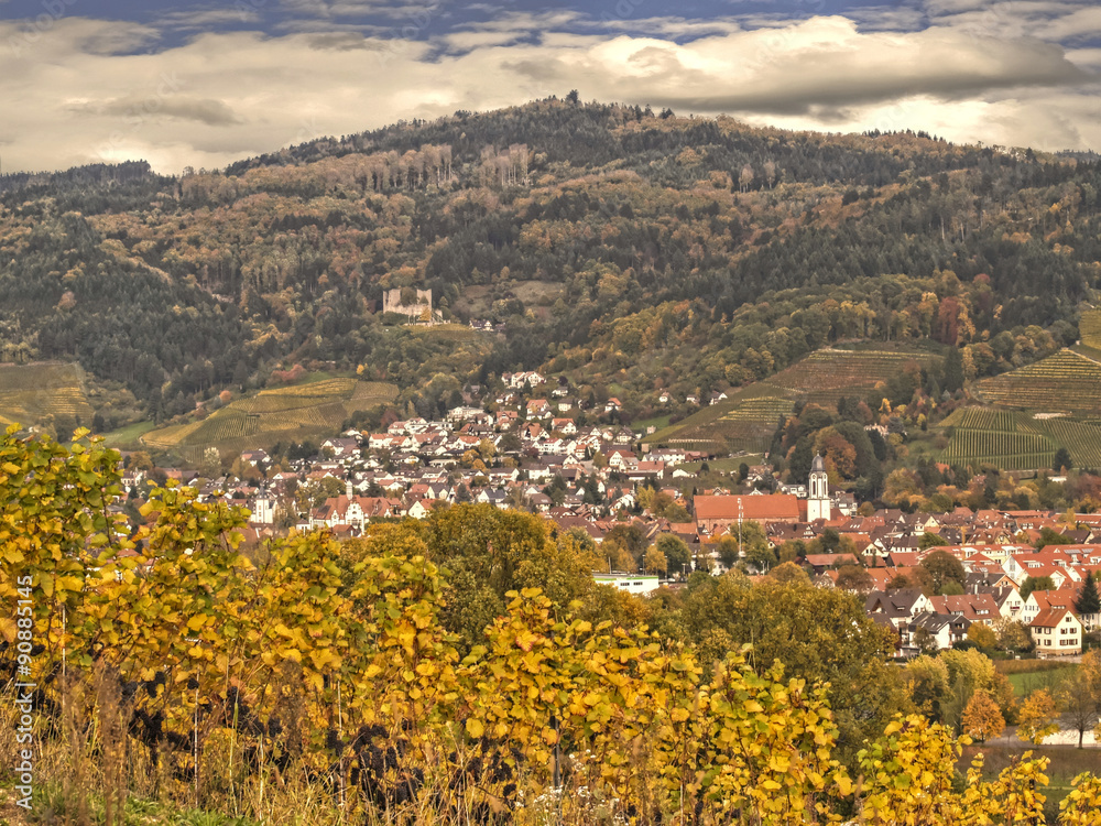sonniger Herbsttag in Oberkirch im Schwarzwald
