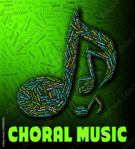 Fotografija Choral Music Represents Sound Tracks And Audio