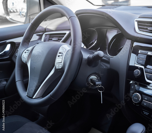 Car interior. Dashboard. © Himchenko