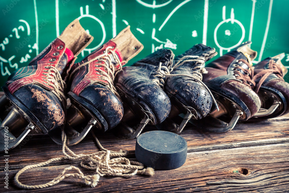 Naklejka premium Plan to playing in ice hockey matches
