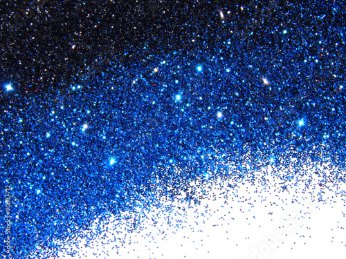 Beautiful background of blue and black glitter sparkle on white 