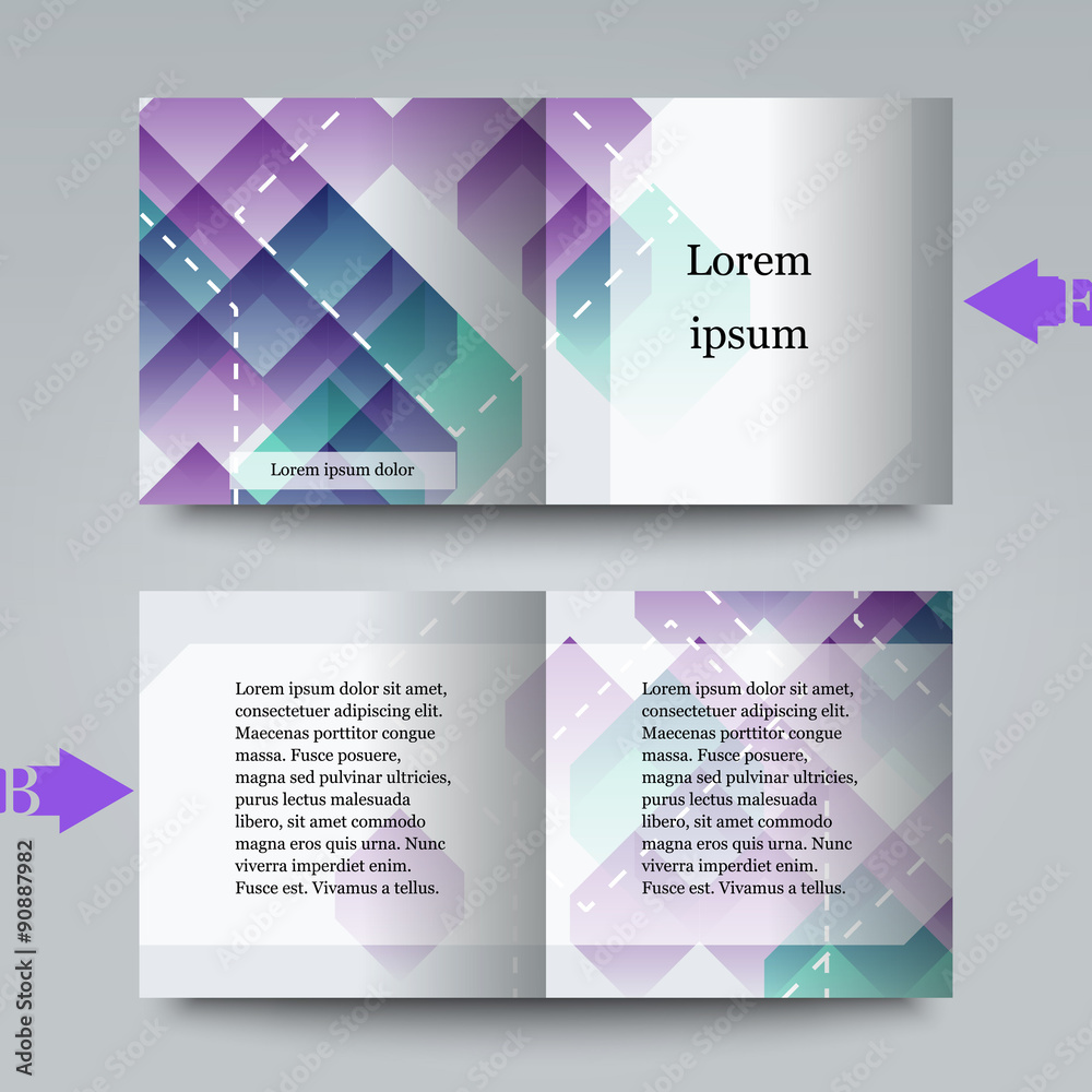 Fototapeta premium Brochure template with abstract background.