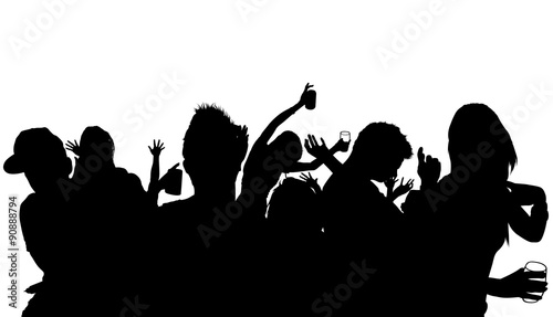 Dancing Crowd Silhouette - ...
