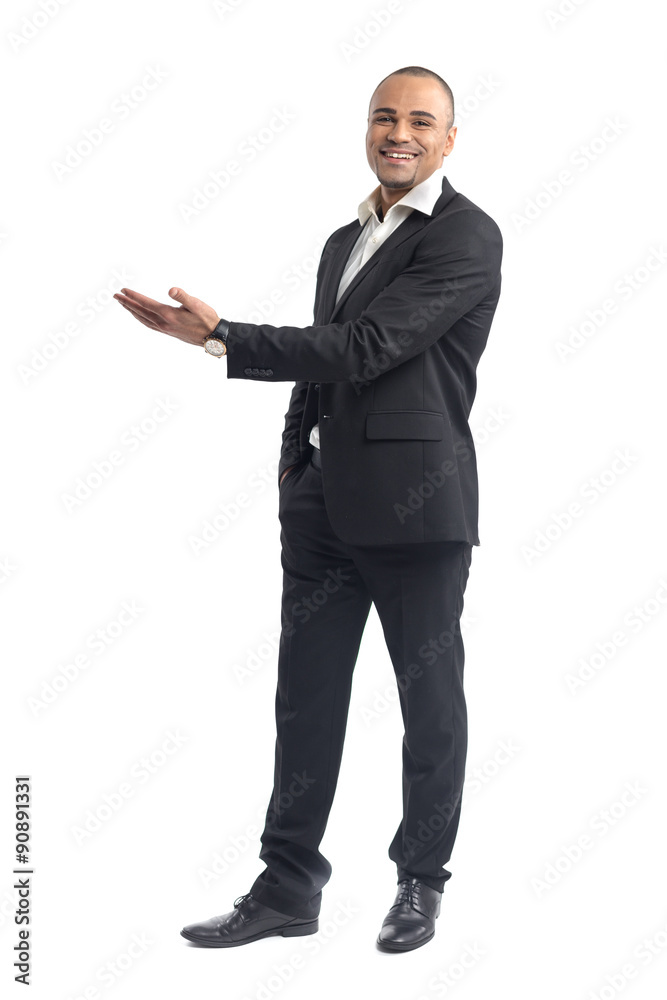 Cheerful businessman standing Cheerful businessman standing