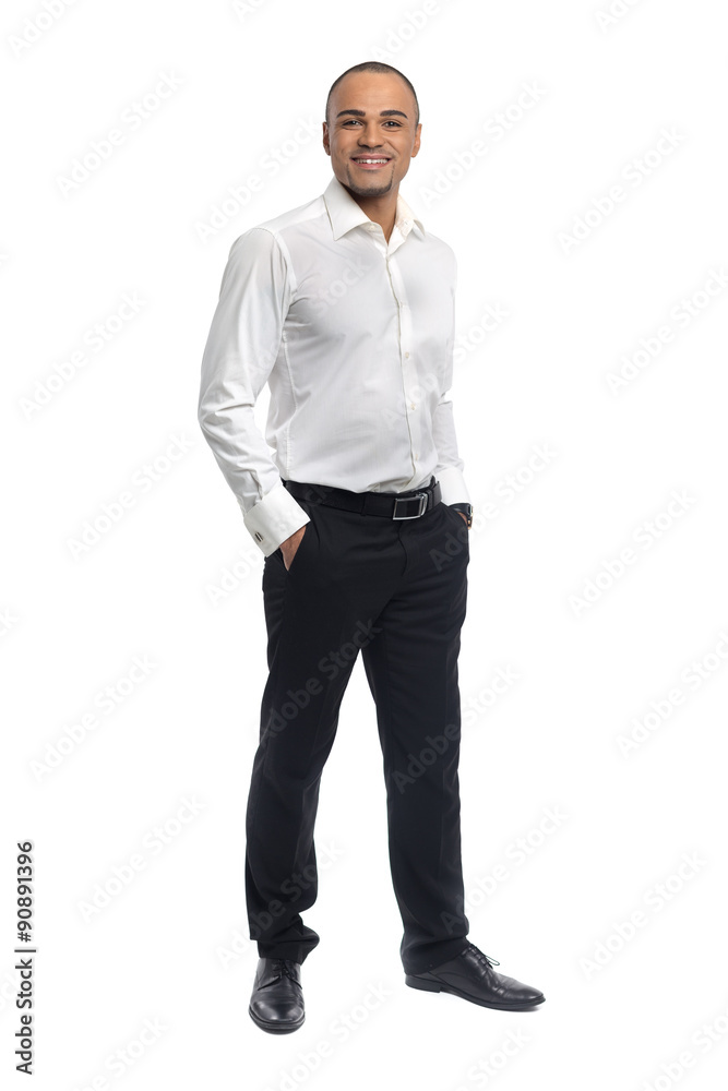 Cheerful businessman standing Cheerful businessman standing