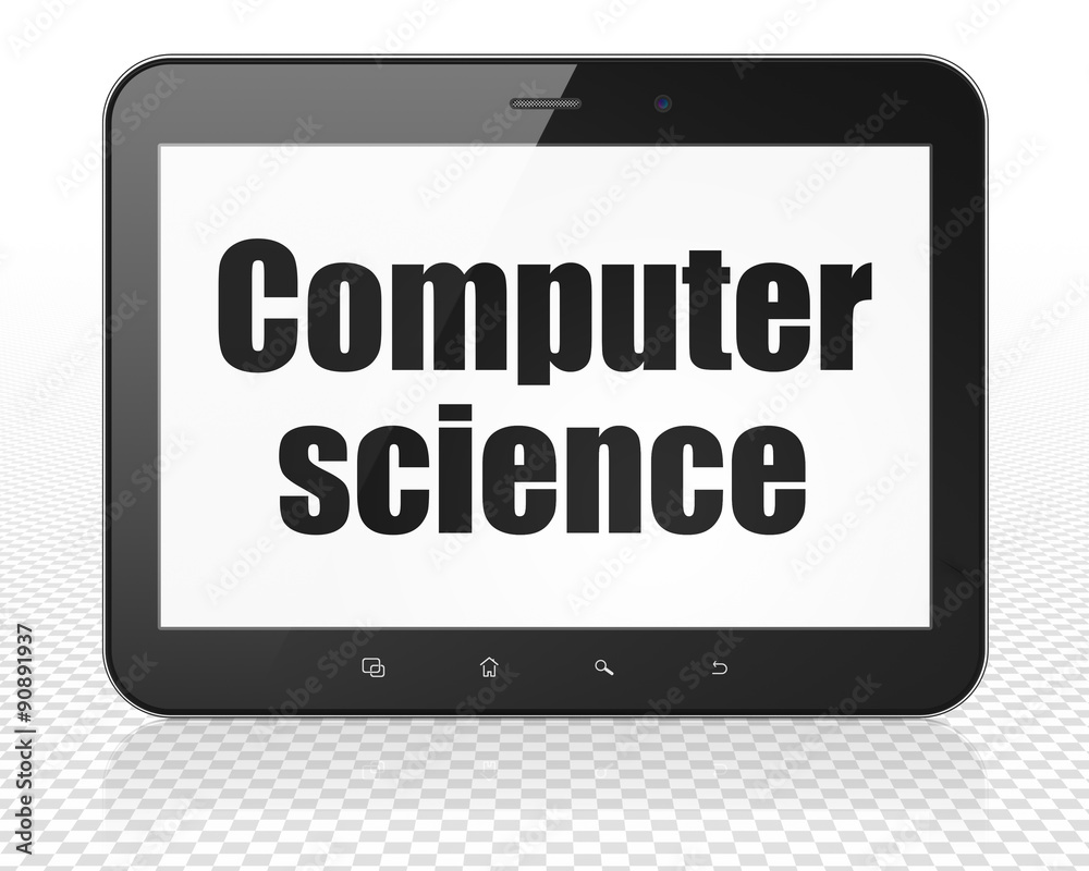 Science concept: Tablet Pc Computer with Computer Science Science concept: Tablet Pc Computer with Computer Science