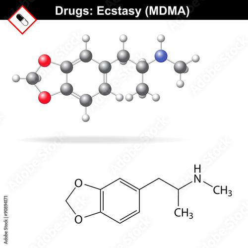 Ecstasy mdma drug structure