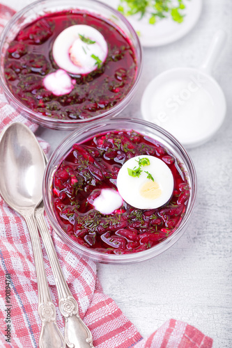 Cold beet soup