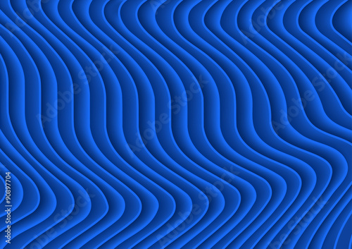 Blue Striped 3D Texture - Background Illustration, Vector
