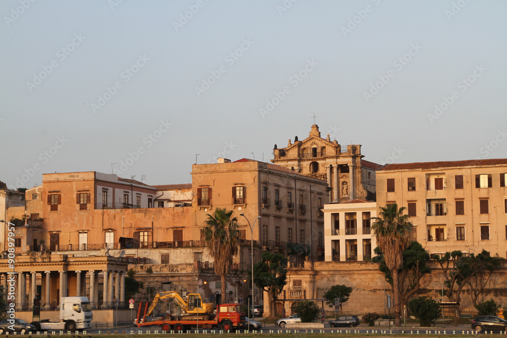 Sicily - Palermo port and sea