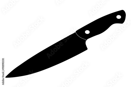 silhouette kitchen knife vector illustration