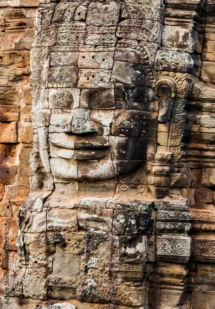 statue monument Bayon temple, Angkor, Cambodia statue monument Bayon temple, Angkor, Cambodia