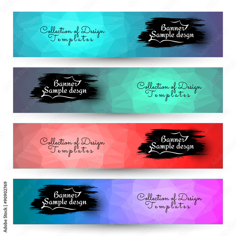 4 in 1 Poligon geometric Backgrounds for Banner 4 in 1 Poligon geometric Backgrounds for Banner