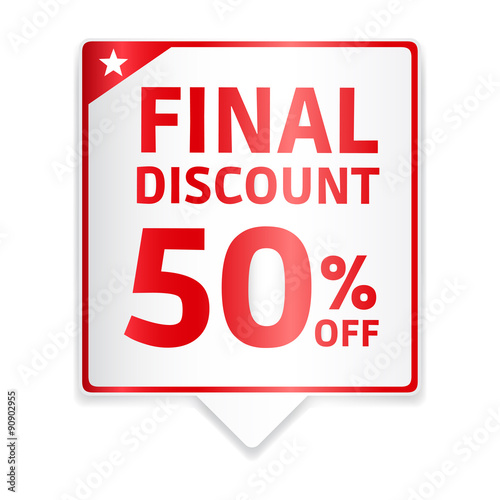 Final Discount 50% Off Red Tag