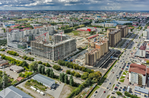 Construction site of residential house in Tyumen