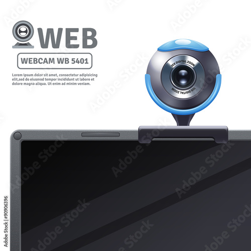 Webcam On Computer Illustration 