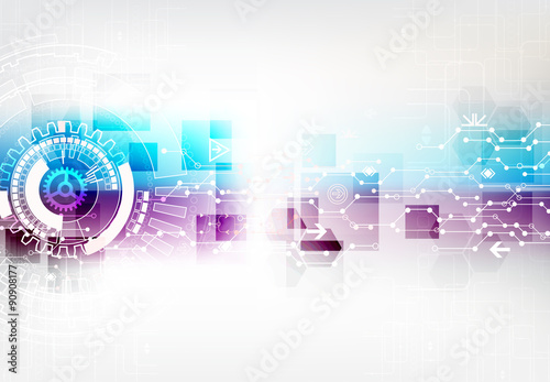 Abstract color digital communication technology background.