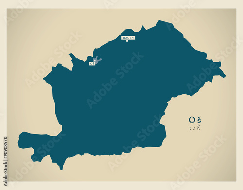 Modern Map - Osh KG