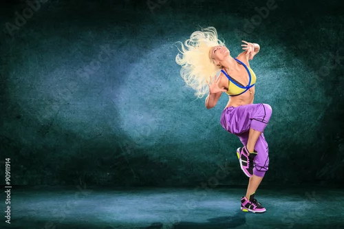 Obraz dziewczyna aerobiku