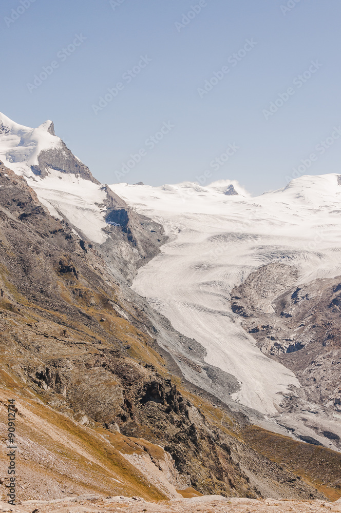 Zermatt, Dorf, Bergdorf, Wallis, Alpen, Schweizer Alpen, Walliser Berge, Rothorn, Findelgletscher, Gletscher, Gletscherwanderung, Wanderweg, Sommer, Schweiz