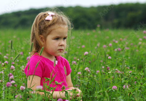  girl on the meadow © Alekss