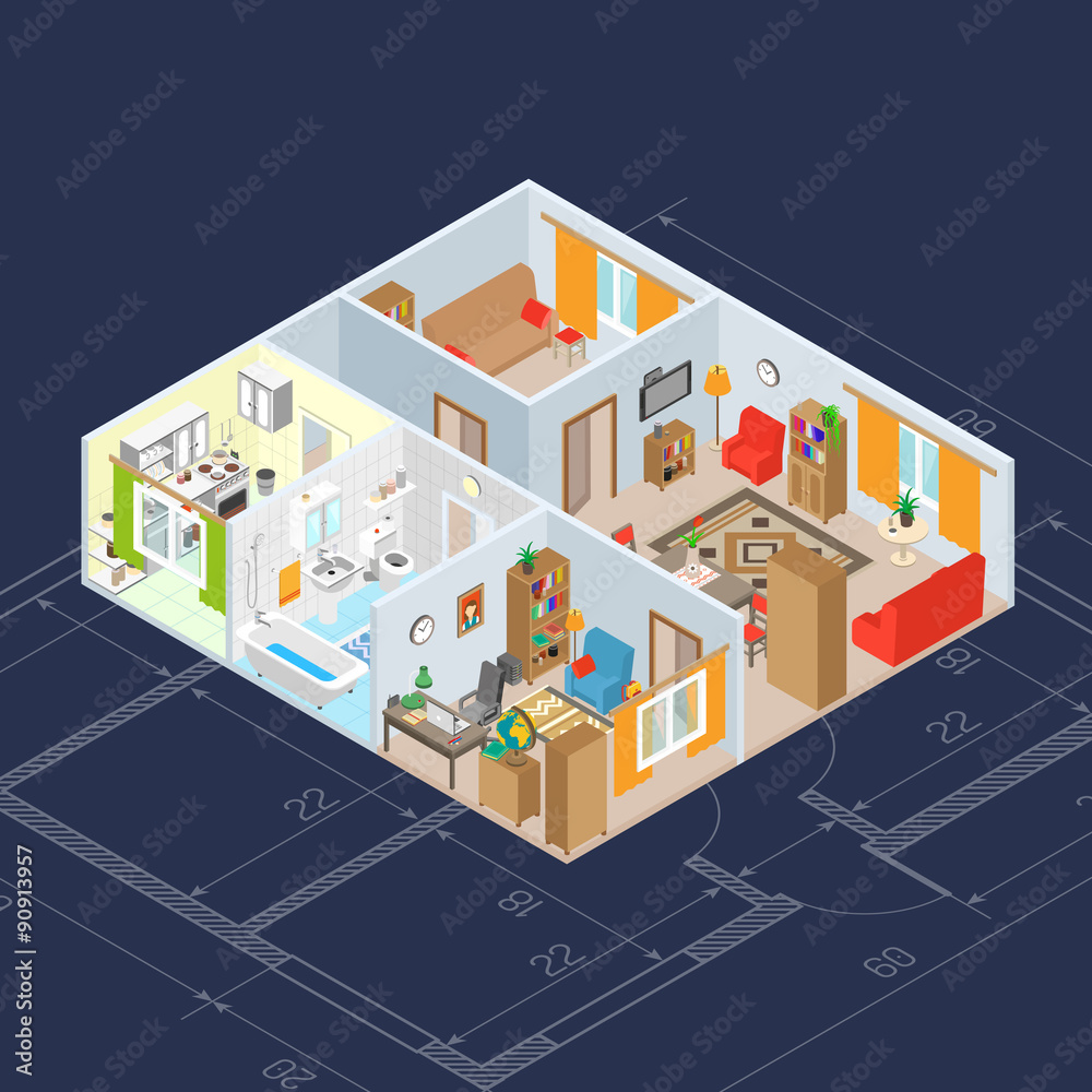 Isometric Interior Concept