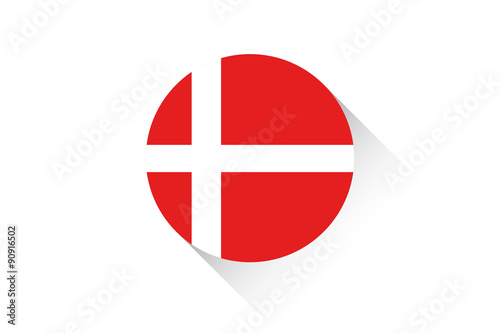 Free Download Round flag with shadow of Denmark - GFXLoad