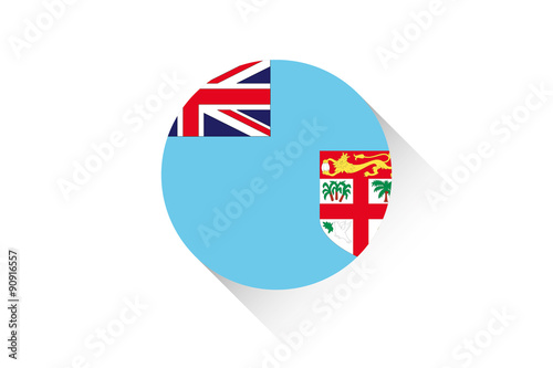Free Download Round flag with shadow of Fiji - GFXLoad
