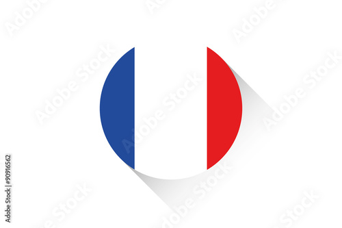 Round flag with shadow of France Free Download Round flag with shadow of France - GFXLoad