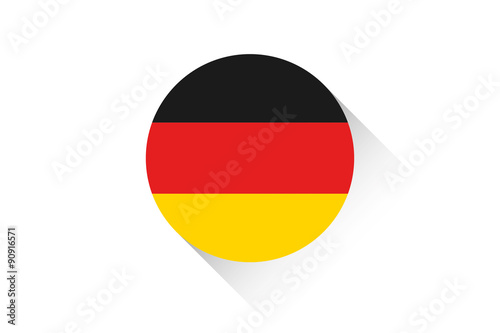 Round flag with shadow of Germany