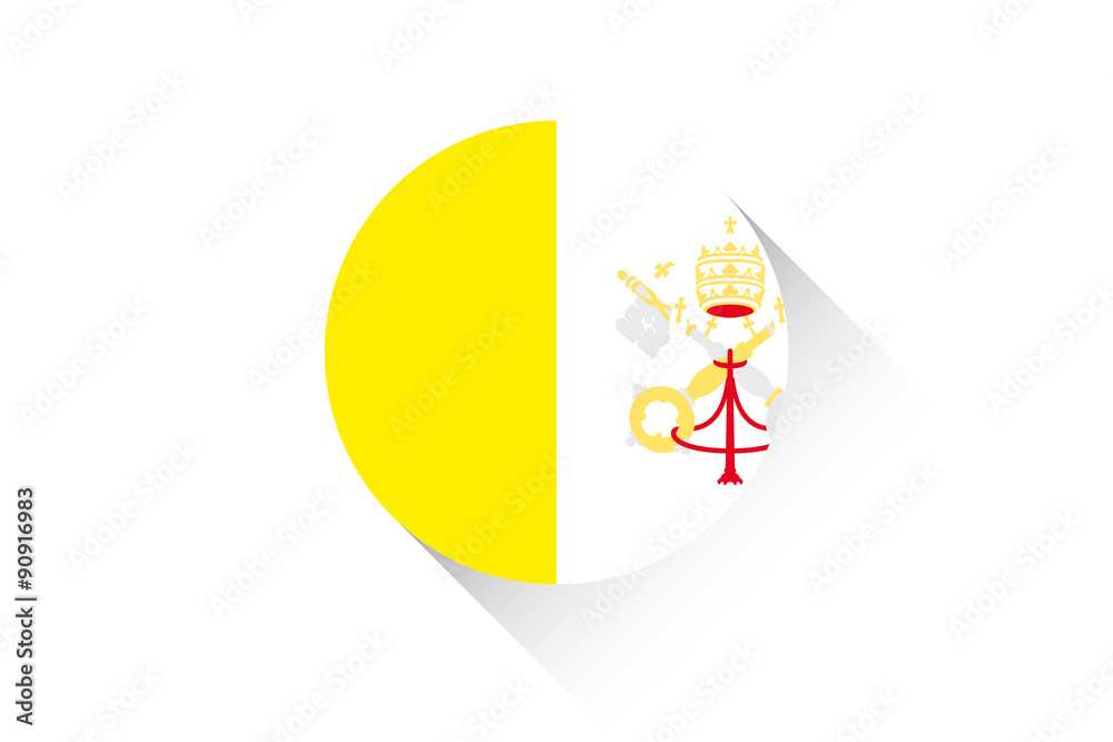 Obraz premium Round flag with shadow of Vatican