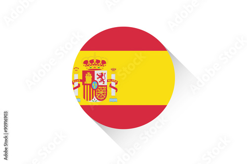 Round flag with shadow of Spain Free Download Round flag with shadow of Spain - GFXLoad