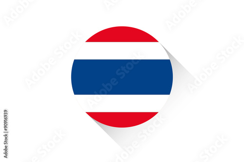 Free Download Round flag with shadow of Thailand - GFXLoad