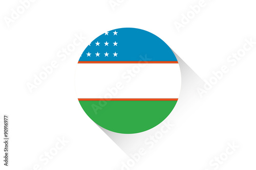 Round flag with shadow of Uzbekistan Free Download Round flag with shadow of Uzbekistan - GFXLoad