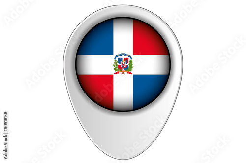 Free Download 3D Map Pointer Flag Illustration of the country of  Dominican Re - GFXLoad