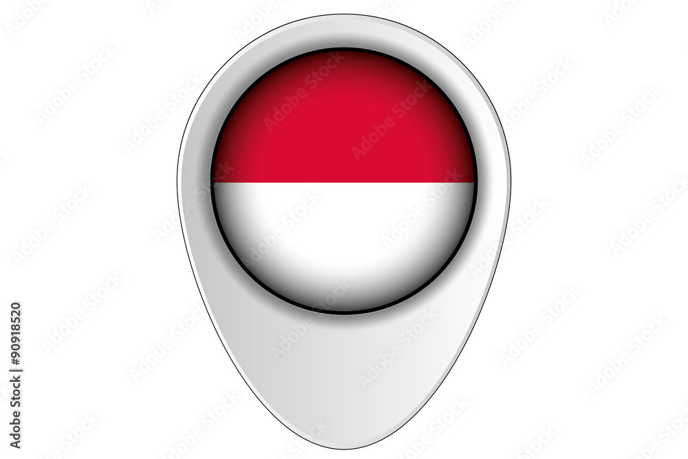 3D Map Pointer Flag Illustration of the country of Monaco 3D Map Pointer Flag Illustration of the country of Monaco