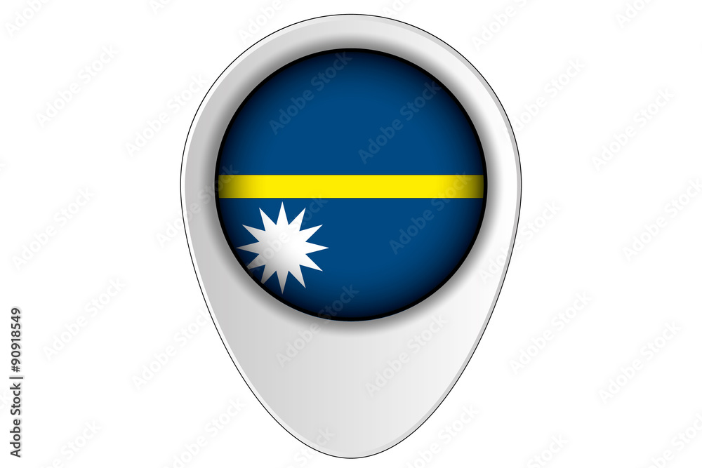 3D Map Pointer Flag Illustration of the country of Nauru 3D Map Pointer Flag Illustration of the country of Nauru